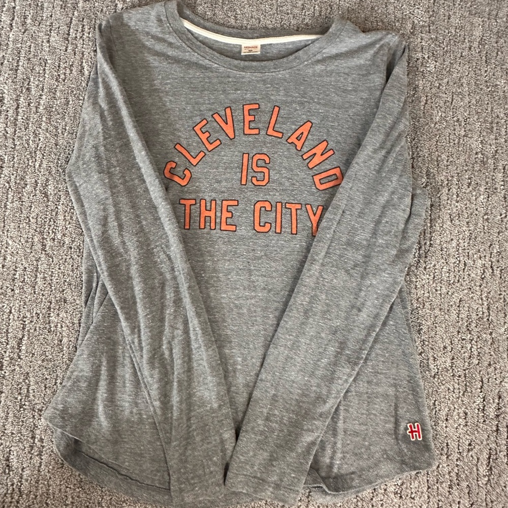 HOMAGE Gray Tee with Orange Graphic